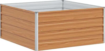 Produktbild von Hochbeet Hellbraun 100 x 100 x 45 cm Verzinkter Stahl