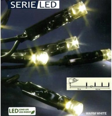 Produktbild von LED Lichterkette 12m 96er warmweiß Kabel Schwarz außen 476-56