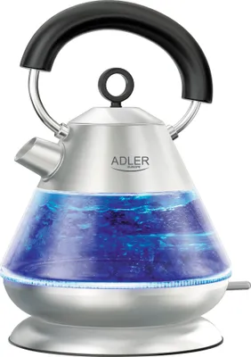 Zdjęcie produktu dla Adler AD 1282 Czajnik szklany 1,5 L - 2200 W, system STRIX i oświetlenie LED