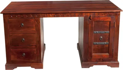 Produktbild von MASSIVMOEBEL24.DE Schreibtisch Akazie 150x85x76 nougat lackiert OXFORD #420