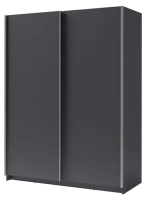Image de Armoire GOZU 181 cm avec 2 portes coulissantes – Gris graphite