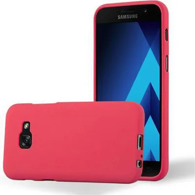 Produktbild von Cadorabo Schutzhülle für Samsung Galaxy A3 2017 Hülle in Rot Handyhülle TPU Etui Cover Case
