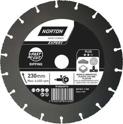 Produktbild von Norton Clipper Trennscheibe Multi Carbide Ø 230 mmx22,23 mm