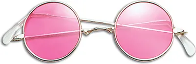 Image de Bristol Novelty Lunettes unies de style années 60, pour adultes BN108 (taille unique) (Rose)