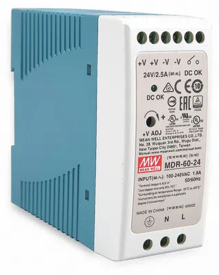 Produktbild von Hutschienen-Netzteil (DIN-Rail) MDR-60-24 SNT DIN-Schiene 24V/DC/0-2,5A/ 60W