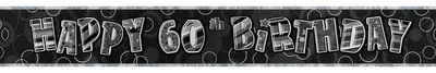 Produktbild von 60. Geburtstag | Banner schwarz / silber