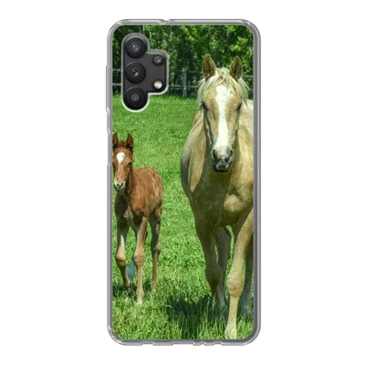 Produktbild von MuchoWow® Handyhülle Schutzhülle Hülle für Samsung Galaxy A32 5G Pferd - Fohlen - Tiere Silikon Softcase Handy Hülle - Softcase
