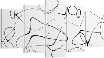 Produktbild von Bild auf Leinwand - Leinwandbild - 5 Teile - Linie nichts Muster - 160x85cm - Wand Bild - Wanddeko - Wandbilder - Leinwanddruck - Bilder - Wanddekoration - Leinwand bilder - Wandbild - EA160x85-5054