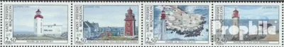 Produktbild von Briefmarken St. Pierre und Miquelon 1992 Mi 639-642 Viererstreifen (kompl.Ausg.) postfrisch Leuchttürme