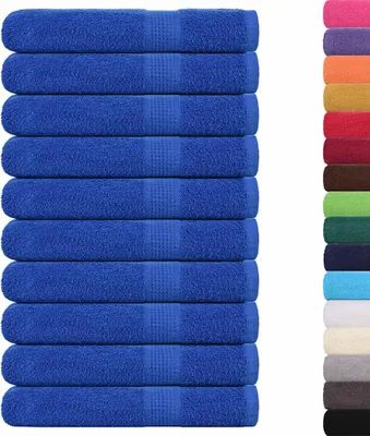 Produktbild von vidaXL Handtücher FROGN 10 Stk. Blau 100x200 cm 360 g/m²