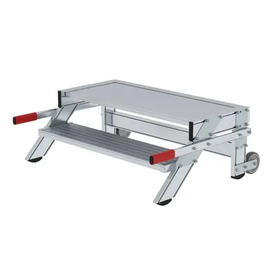 Produktbild von MUNK Arbeitspodest fahrbar Aluminium geriffelt 1000mm Stufenbreite 2 Stufen