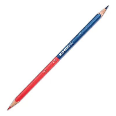 Immagine prodotto di 24x Kores BB94871 Dreikant-Lehrerbuntstift TWIN blau / rot