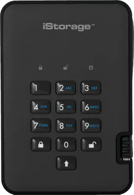 Obrázok produktu pre iStorage diskAshur 2, 128 GB, 2.5", USB Typ-A, 3.2 Gen 1 (3.1 Gen 1), 362 MB/s, Čierna