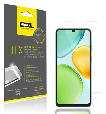Image de 2x Film de protection d'écran pour Honor X6d 5G, recouvre 100% de l'écran, dipos Flex