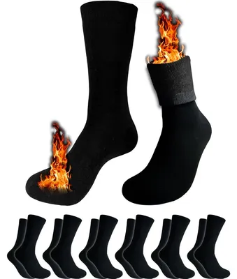 Productafbeelding van Thermosokken sokken - Katoen en badstof - Warm - Herensokken - 6 paar