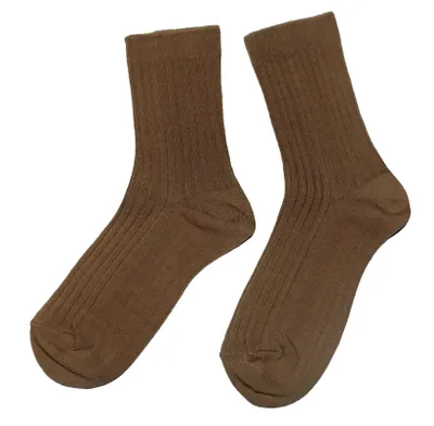 Productafbeelding van Heren basic sokken van katoen met ribbels: natuurlijke kleuren, modieus, maat 43-46