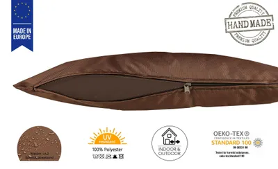 Produktbild von JACK 2er Set 45x45cm Outdoor Kissenhülle Bezug Kissen Hülle Lounge Garten Einfarbig, Farbe:Braun