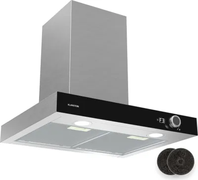 Image de Klarstein AirNova Hotte aspirante - 60 cm Hotte murale, 620 m³/h, CEE A++, LED 6500 K, Silencieuse 68 dB, Acier Inoxydable, Extraction & Recirculation