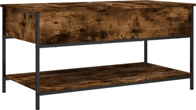 Produktbild von vidaXL Couchtisch Räuchereiche 100x50x50 cm Holzwerkstoff und Metall