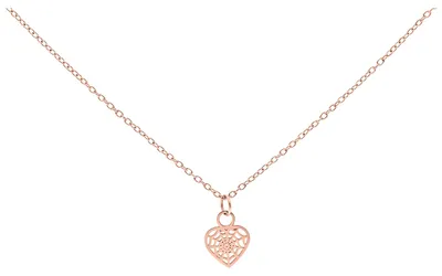 Produktbild von Wildcat Halskette - Little Heartweb Kette - Roségold - Chirurgenstahl 316L - wasserfest, langlebig, hautverträglich, Roségold