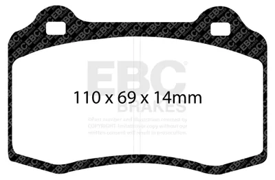 Image de EBC Jeu de plaquettes de frein REDSTUFF Cadillac Daimler