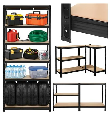 Image de Étagère de rangement - noire 220 x 100 x 45 Bigstreen