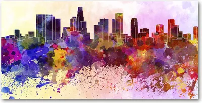 Produktbild von Tulup® Leinwandbild -100x50 cm - Wandkunst - Drucke auf Leinwand - Leinwanddruck  - Sehenswürdigkeiten & Architektur - Mehrfarbig - Los Angeles