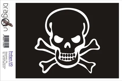 Produktbild von Aufkleber / Autoaufkleber - JDM / Die cut / Auto / OEM - skull head - 210x210mm weiß - Heckscheibe / Heckscheibenaufkleber