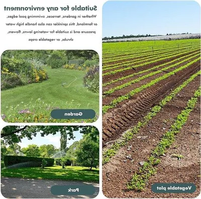 Produktbild von Automatische 360° Gartenregner mit Metallgehäuse für effiziente Bewässerung von Rasen, Landwirtschaft und Gewächshäusern
