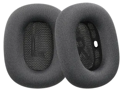 Produktbild von kwmobile 2x Ohrpolster für Apple AirPods Max / AirPods Max 2 Polster - Ersatz Kopfhörer Polster aus Mesh für Over Ear Headphones Dunkelgrau