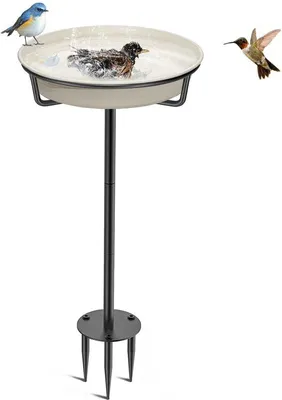 Productafbeelding van Ibenzoa® Robuust vogelbad – winterbestendig, met een verhoogd drinkgedeelte voor wilde vogels, bestand tegen vorst en weersinvloeden, geschikt voor tuin en buiten