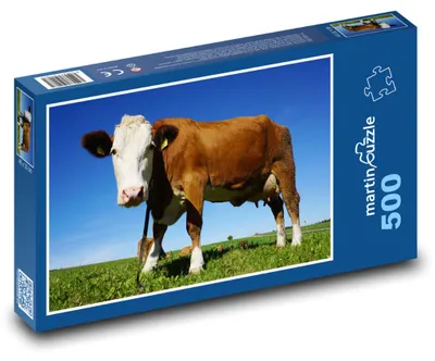 Obrázek produktu pro Puzzle 500 Kráva na zelené louce - martinpuzzle