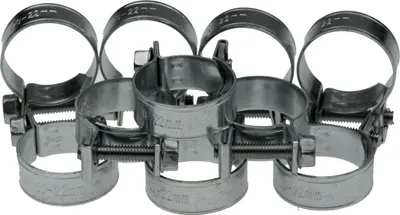 Produktbild von 10 x Mini Schlauchklemmen-Sortiment Rundziehende Schlauchschellen Satz 20-22 mm