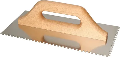 Obrázok produktu pre KOTARBAU® Nerezová stierka 280 x 130 mm 4x4 mm s drevenou rukoväťou