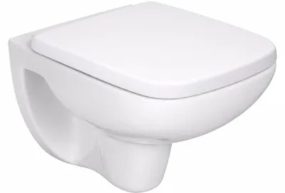 Produktbild von sanicomfort Hänge Wand-WC OPIA, eckig, mit Spülrand, Abgang waagrecht, Sanitärkeramik, weiß, mit WC-Sitz Absenkautomatik