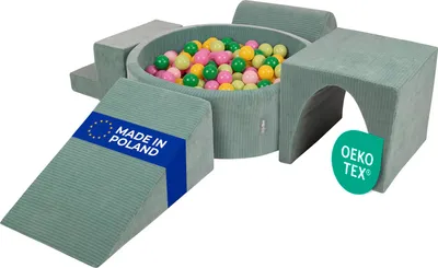 Produktbild von KiddyMoon Spielplatz Aus Schaumstoff Für Kinder Mit Bälle Waschbare Bezug