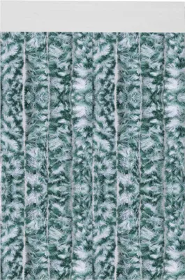 Produktbild von Flauschvorhang 90x220cm ( Meliert Dunkelgrün/Weiß ), perfekter Insekten- und Sichtschutz für Ihren Wohnwagen / Caravan, viele Farben erhältlich