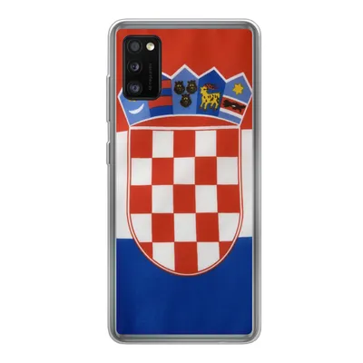 Produktbild von MuchoWow® Handyhülle Schutzhülle Hülle für Samsung Galaxy A41 Foto der kroatischen Flagge Silikon Softcase Handy Hülle - Mobiltelefon