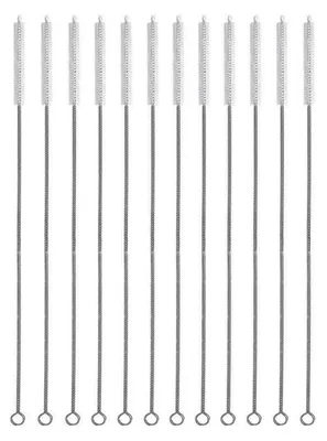 Zdjęcie produktu dla Szczotki do czyszczenia, 12 sztuk, wymiary 260 x 10 mm, stal nierdzewna, nylon, kolor biały