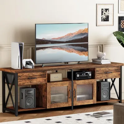 Immagine prodotto di Mobile TV in stile industriale da 180 cm per televisori da 60-70 pollici Legno rustico