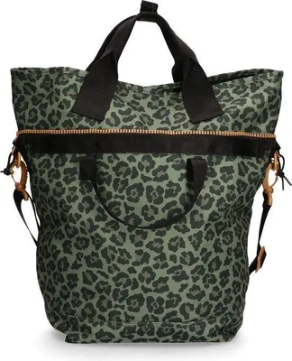 Imagen del producto de Bolso Tote Converse Leopardo Oliva