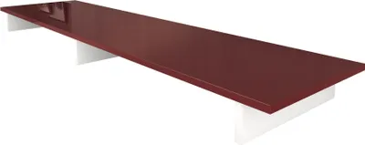 Produktbild von Vladon TV-Aufsatz Game,  Germany, Aufsatz für TV-Boards zur Erhöhung, Weiß matt/Bordeaux Hochglanz (138,5 x 9,5 x 34,5 cm)