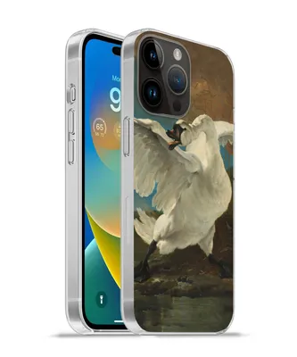 Produktbild von MuchoWow® Handyhülle Schutzhülle Hülle für Apple iPhone 14 Pro Max Der bedrohte Schwan - Gemälde von Jan Asselijn Silikon Softcase Handy Hülle - Hardcover
