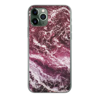 Produktbild von MuchoWow® Handyhülle Schutzhülle Hülle für iPhone 11 Pro Natursteine - Lila - Marmor Silikon Softcase Handy Hülle - Handy