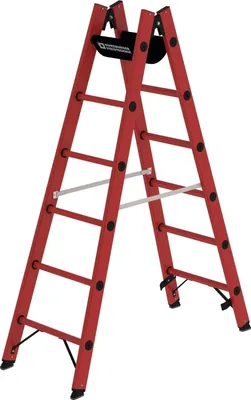 Produktbild von MUNK Günzburger Steigtechnik Sprossen-Stehleiter GFK 2x6 Sprossen