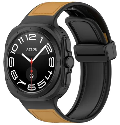 Produktbild von Techsuit Watchband (W056) Armband für Samsung Galaxy Watch Ultra 47 mm – braun