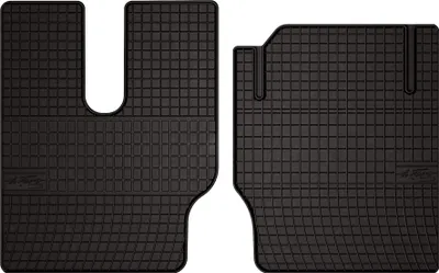 Produktbild von Gummifußmatten passend für MAN F2000 (Lastkraftwagen, schmales Fahrerhaus, Bj. 1994-) –  schwarz, passgenau, mit Befestigungen set 2 Stk. - Gummi-Automatten