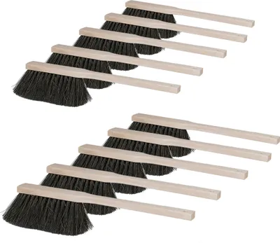 Produktbild von 10x Handfeger mit langem Holzstiel, Arenga
