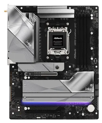 Zdjęcie produktu dla Asrock X870 LiveMixer WiFi, AMD, Gniazdo AM5, AMD Ryzen 7000 Series, AMD Ryzen 8000 Series, AMD Ryzen 9000 Series, Gniazdo AM5, DDR5-SDRAM, 256 GB
