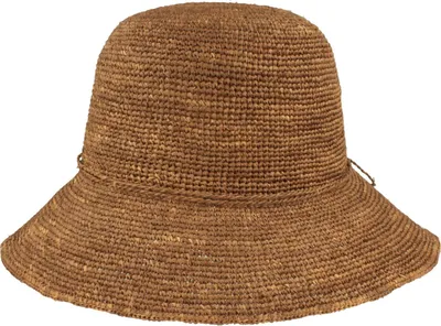 Fiebig Damen Strand-Glocke aus Raffia Stroh in braun